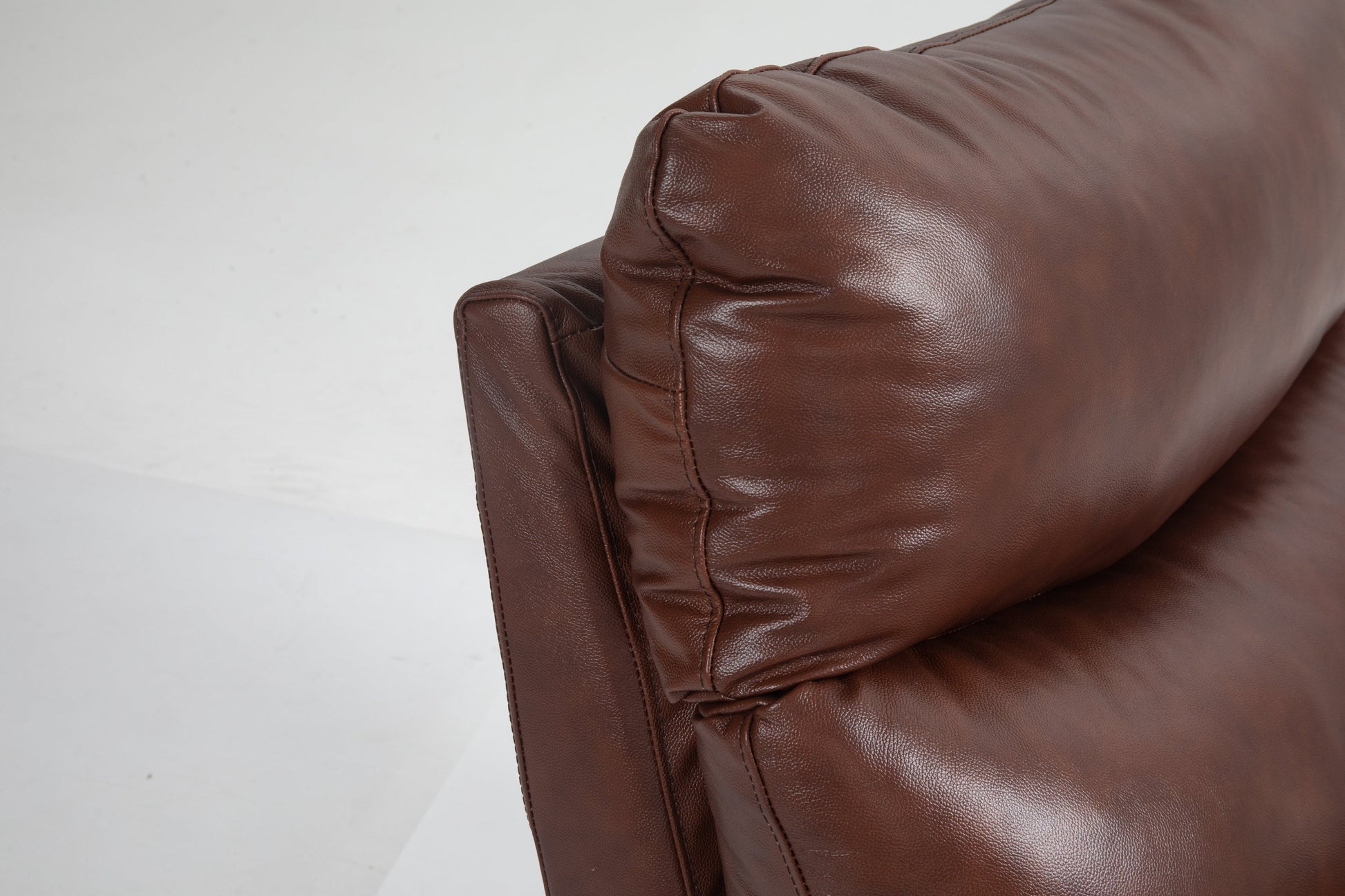 Renata Genuine Leather Armless Power Recliner, Brown