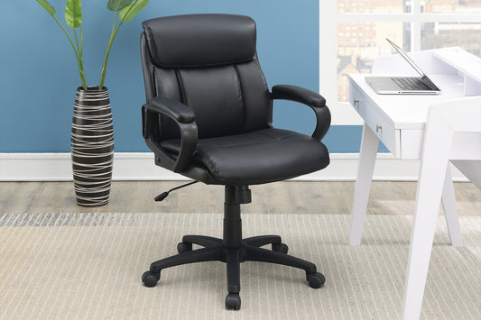 Modern PU Leather Executive Office Chair, Black