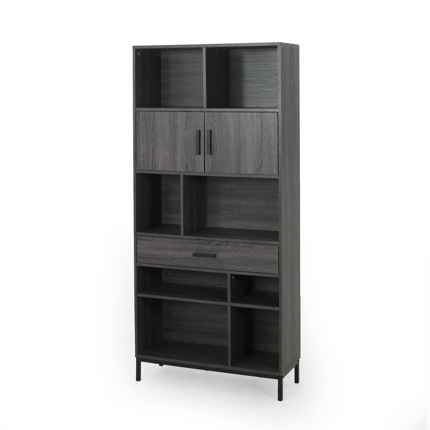 Blaire Modern Gray Oak Finish Bookshelf