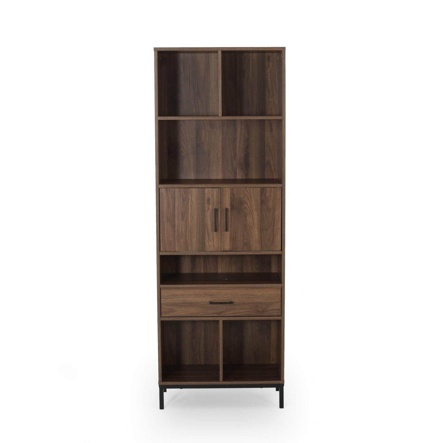 Elodi Modern Bookshelf in Weathered Walnut