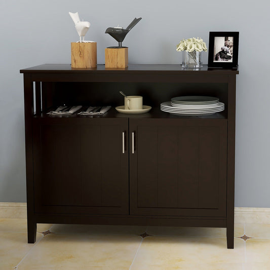 Kitchen Storage Sideboard And Buffet Server Cabinet-Brown Color