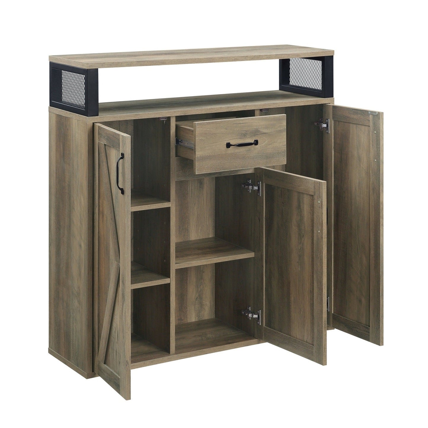 ACME Abiram Server in Rustic Oak Finish DN01027