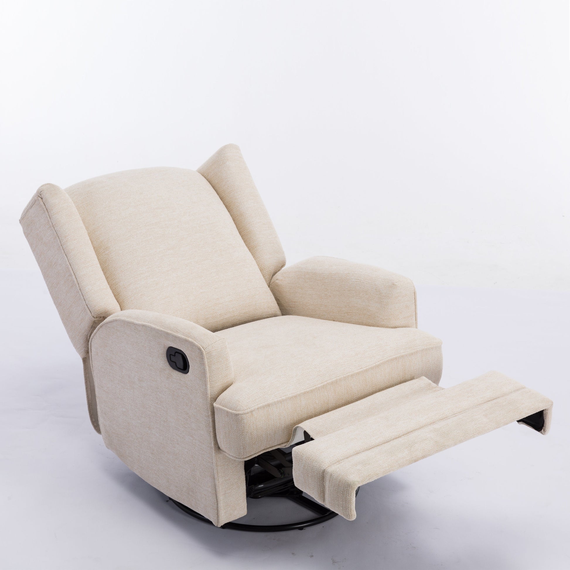 Smithfield Beige Wingback Swivel Glider Recliner