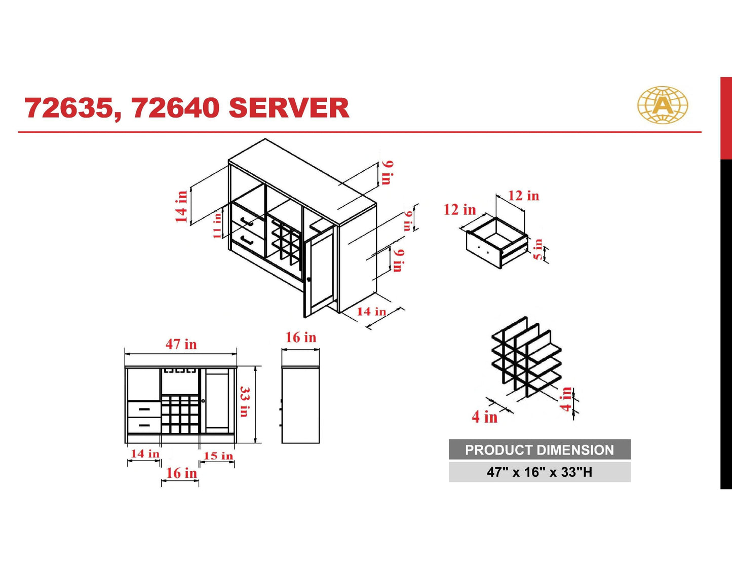 ACME Hazen Server in Espresso 72640