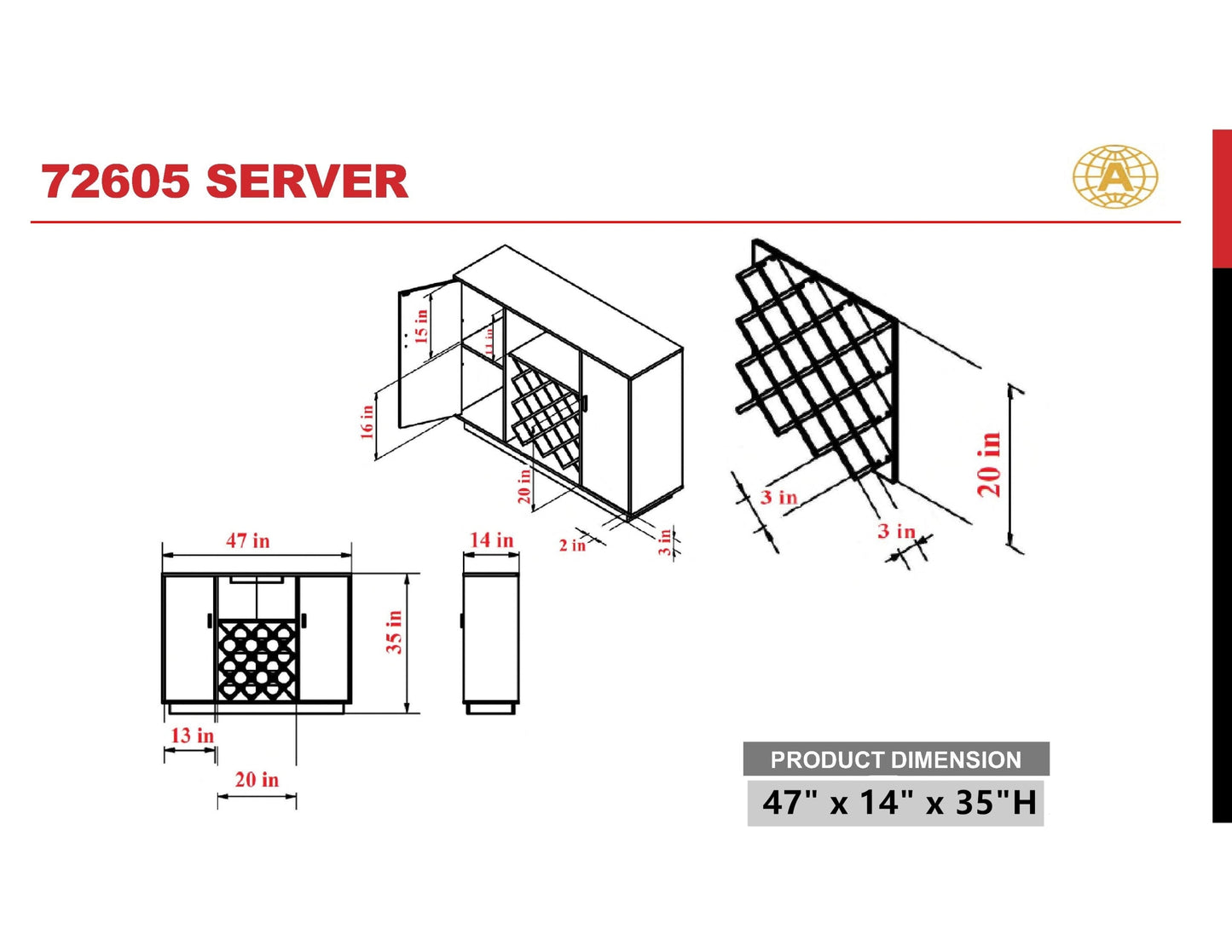 ACME Hazen Server, Espresso 72605