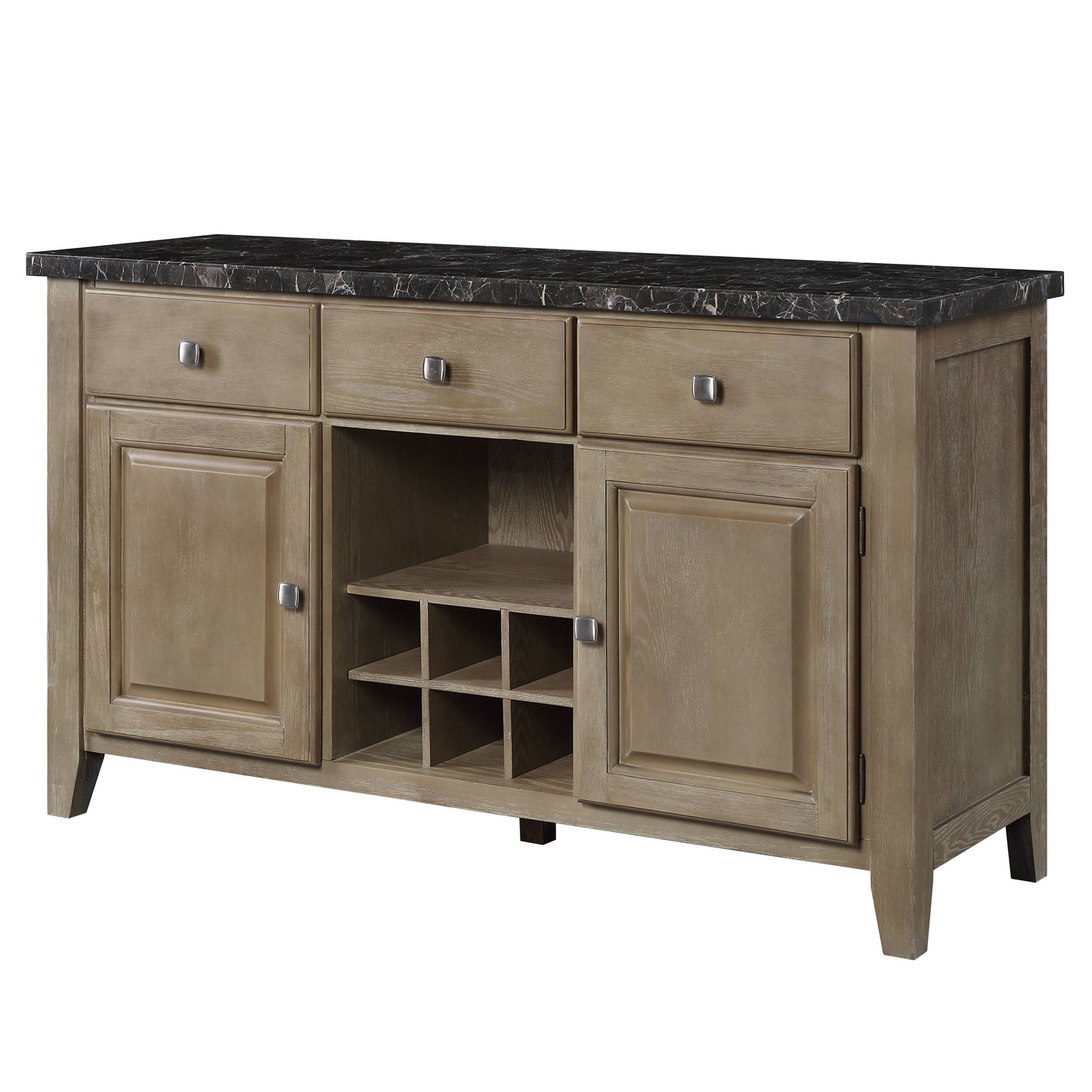 ACME Charnell Server in Marble & Oak Finish DN00555