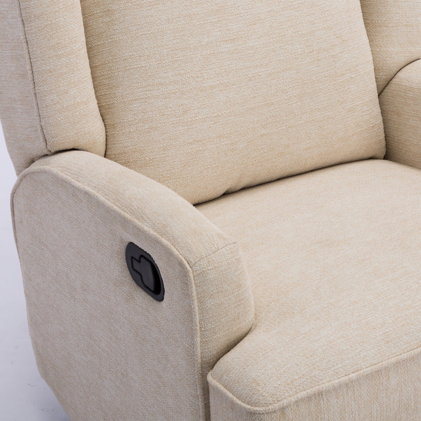 Smithfield Beige Wingback Swivel Glider Recliner