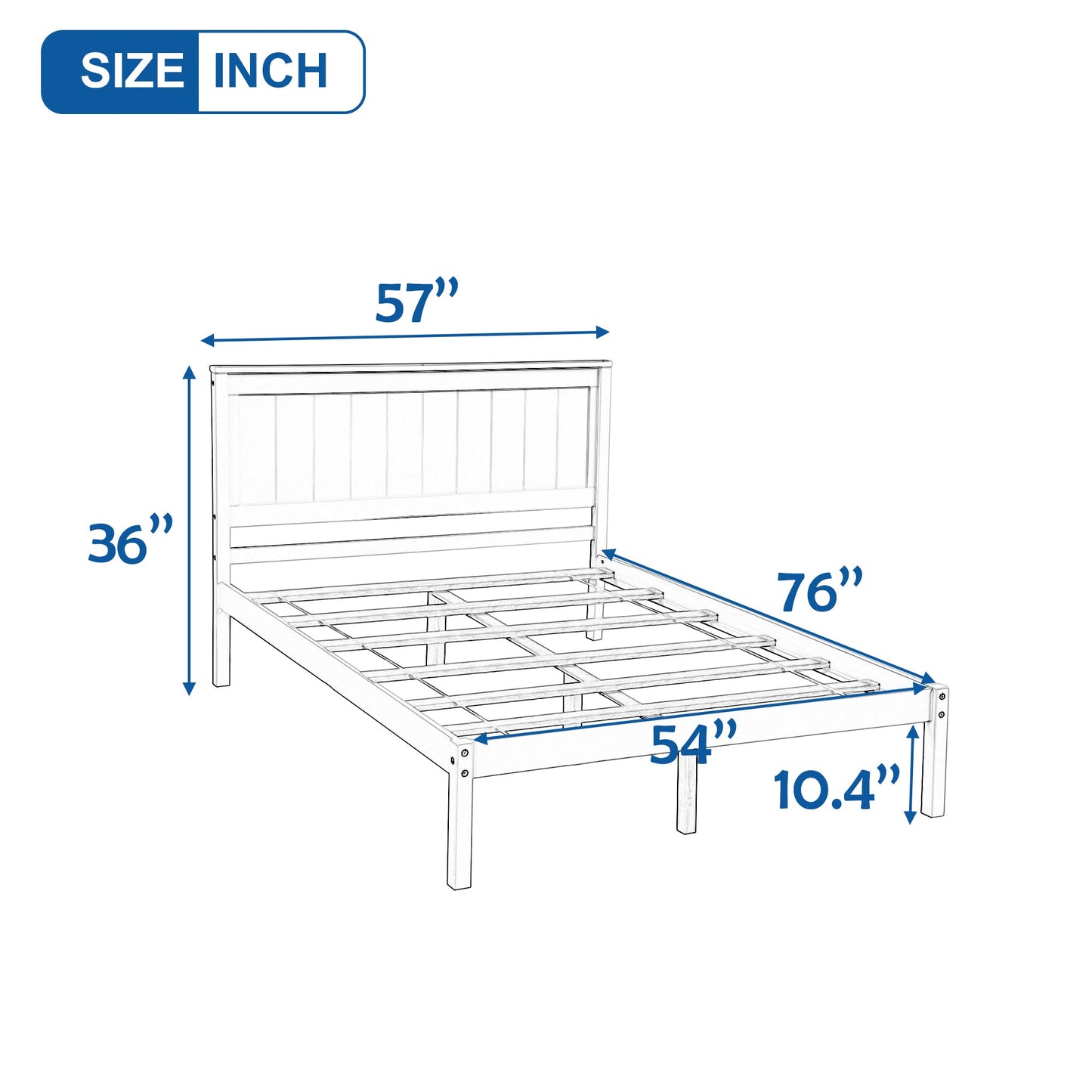 Full Size Platform Bed in Espresso