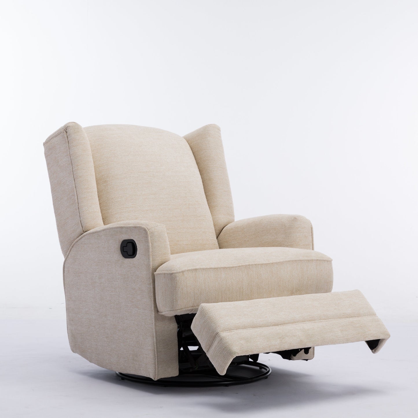 Smithfield Beige Wingback Swivel Glider Recliner