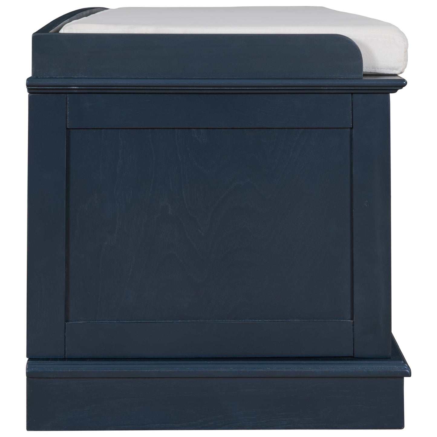 TREXM Storage Bench with 4 Doors and Adjustable Shelves - Antique Navy