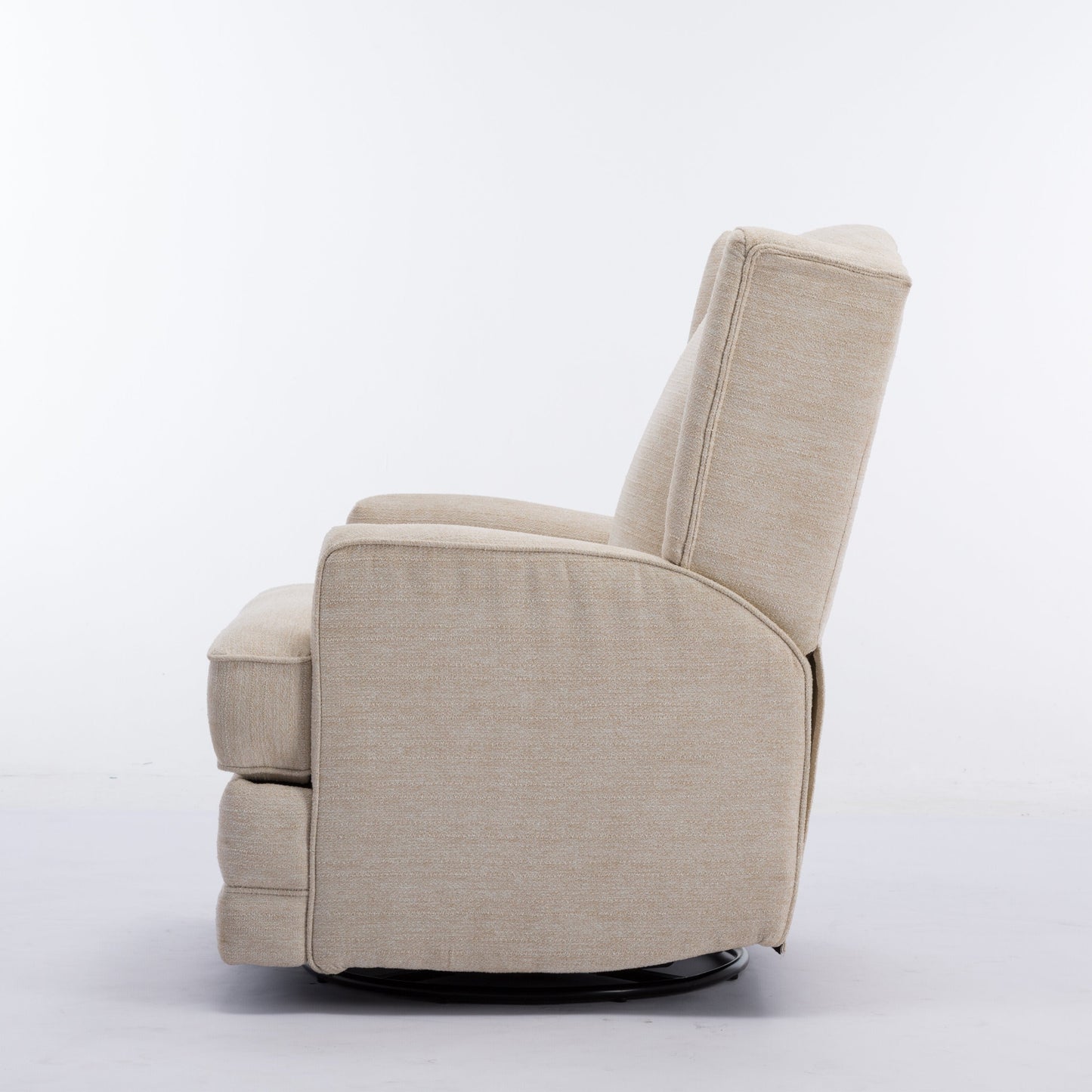 Smithfield Beige Wingback Swivel Glider Recliner